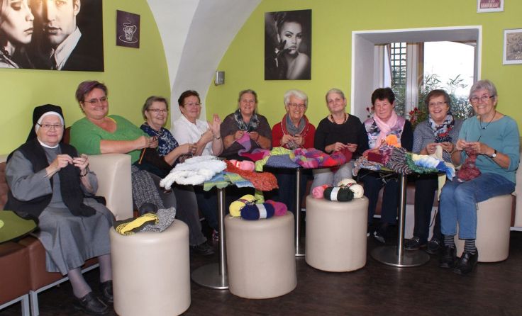 Strickrunde im Cafe Augustin's. Foto: privat