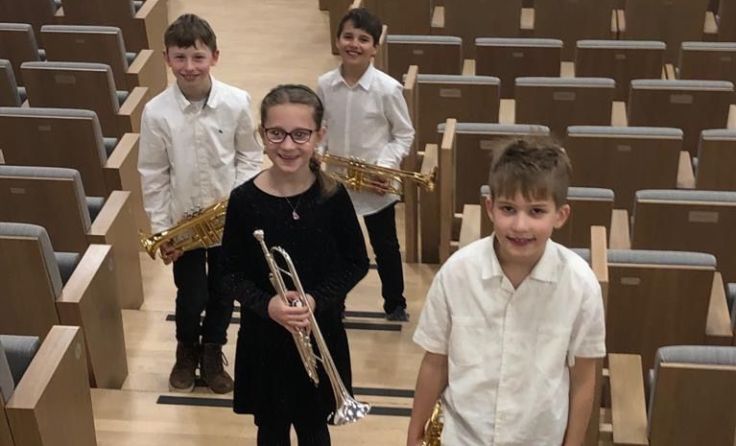 Das Ensemble Trumpet Youngstars. Foto: LMS Gunskirchen