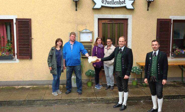 Andrea und Josef Doppler, deren Helfer, Richard Schmickl, Stefan Felbermair (v.l.) Foto: MV Pichl