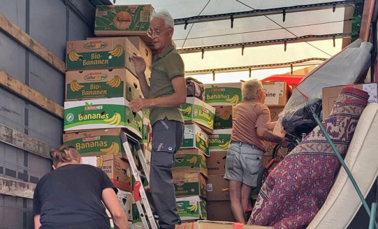 Drei Sattelschlepper konnten befüllt werden. (Foto: Cirtek)