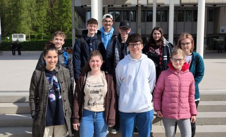 Die Mitglieder der zwei Mathematik-Mannschaften aus dem Gymnasium Lambach. (Foto: Rainer Jocher)