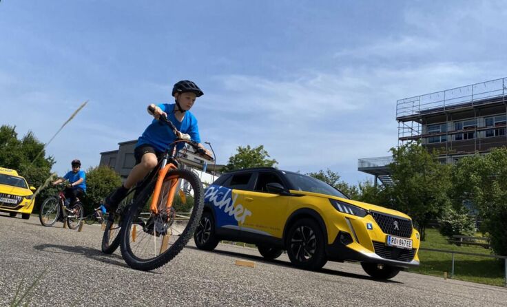 Rad-Sicherheitstraining für die Schüler der Mittelschule in St. Martin (Foto: MS St. Martin)