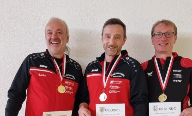 Die Landessieger Alois Scheibmayr, Peter Distlbacher und Josef Mittermayr (v.l.) (Foto: privat)