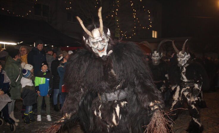 Schauriges Spektakel beim Perchtenlauf in Schlüßlberg (Foto: Franky's Fotobox)