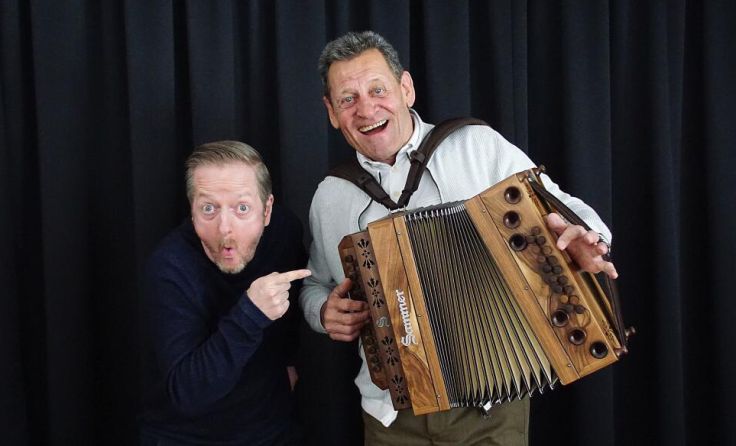 Franz Posch und Markus Koschuh (v.r.) sind zu Gast in Bad Schallerbach (Foto: Krug)