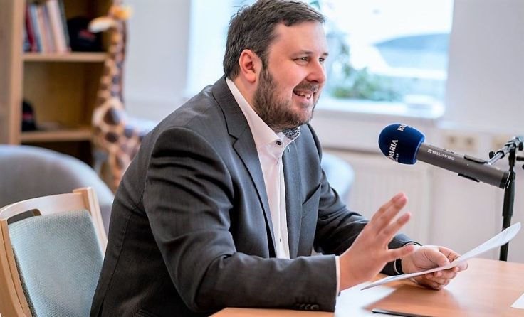 Diakon Manuel Sattelberger im Radio Maria Studio Amstetten - Foto: M.Sattelberger