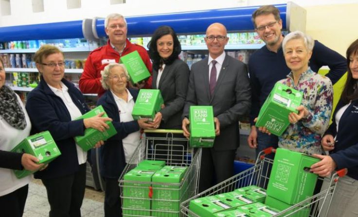 Der Lionsclub Pregarten Aisttal spendete 180 Liter Fruchtsaft.