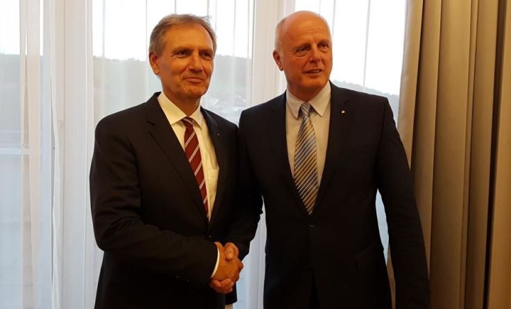 Albert Ettmayer (l.) übergab die Zonenleitung der Lions an Richard Wiesmayr (r). 