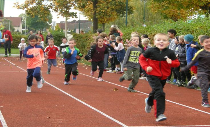 Begeistert waren die Schüler der VS 1 Freistadt vom Herbstlauf. Fotos: VS1 Freistadt 