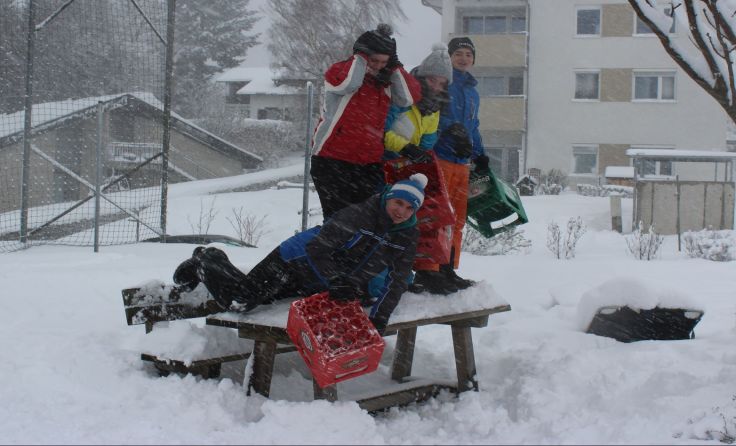 Geschick und Konzentration waren bei der Schneeolympiade gefordert. Fotos: Landjugend Urfahr 