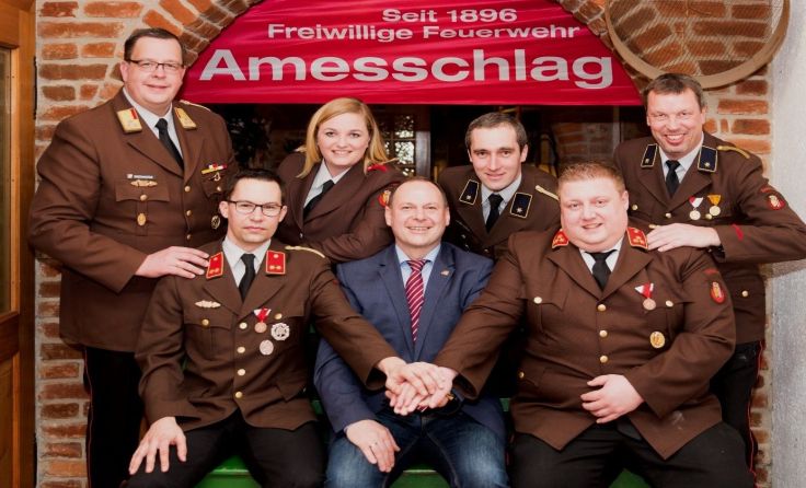 Eine Neuwahl gab es bei der Jahreshauptversammlung der FF Amesschlag. Fotos: FF Amesschlag 