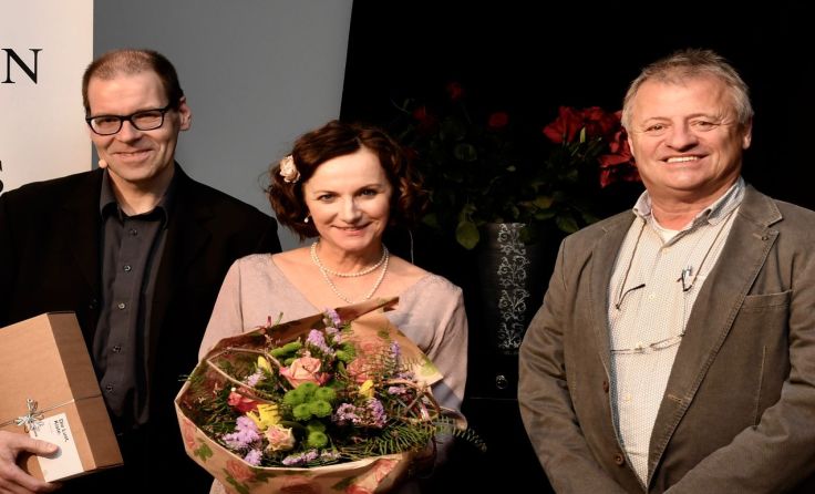 David Wagner, Gabriele Deutsch und Präsident Leo Oyrer Foto: Willi Minder