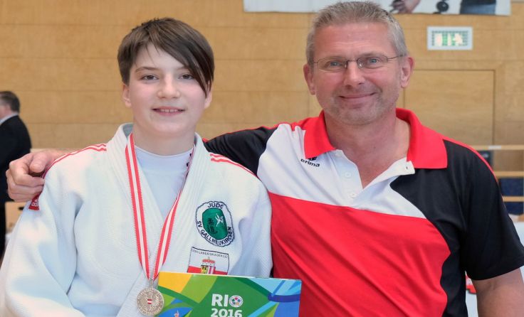 Elena Hinterreiter mit Trainer Gunnar Schwandt Foto: Barbara Hinterreiter