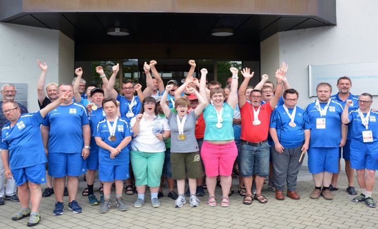 Die Sportler kehrten mit 28 Medaillen von den Special Olympics 2018 zurück. Fotos: Diakoniewerk 