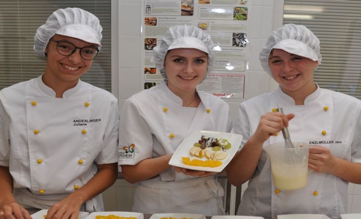 Schüler der FS Bergheim geben einen Einblick in den Schulalltag. Foto: FS Bergheim