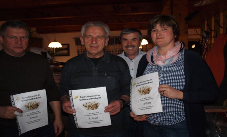 Die Gewinner des Tarockturniers des Imkervereins Unterweißenbach Foto: Rosinger