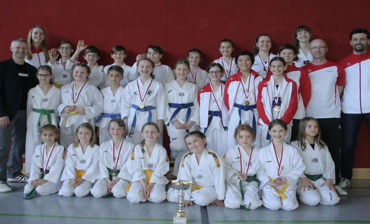 Der Taekwondo-Nachwuchs konnte in Marchtrenk sein Können beweisen. Foto: Taekwondo Tragwein