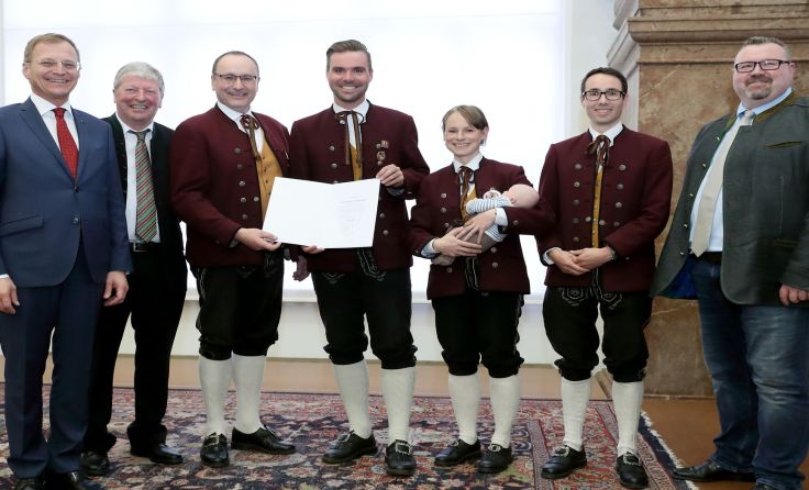 Der Musikverein Hagenberg wurde bereits zum sechsten Mal geehrt. Fotos: Land OÖ/Denise Stinglmayr