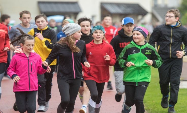 Die Schüler des Gymnasiums Freistadt liefen für den guten Zweck Foto: Erwin Pils