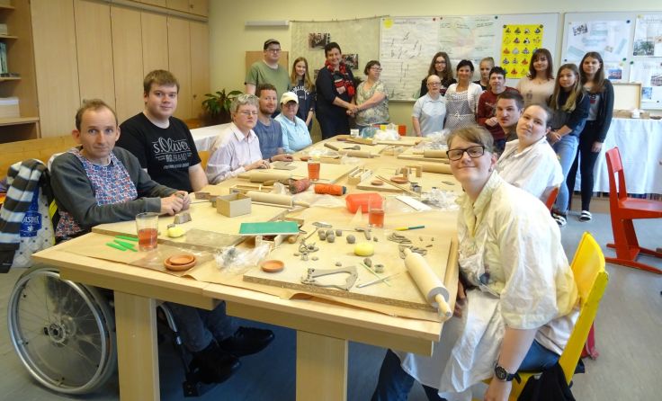 PTS-Schüler und Beschäftigte der Lebenshilfe arbeiteten zusammen. Foto: Sonja Herzog 