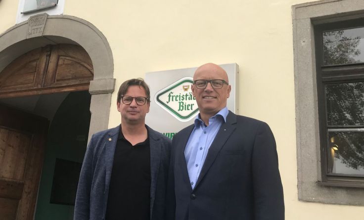 Lions-Präsident Erich Lengauer und Sekretär Michael Raffaseder Foto: privat 