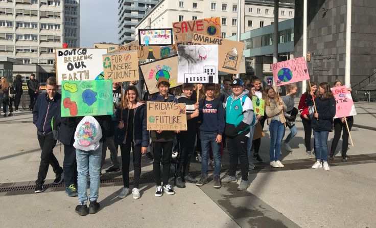 Schüler der NMS Bad Zell beschäftigten sich mit dem Thema Klimaschutz. Foto: Michaela Praher 