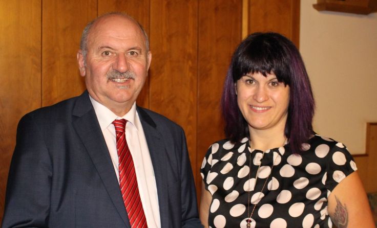 Beatrice Raber und Vizebürgermeister Josef Priemetshofer Foto: SPÖ Gutau