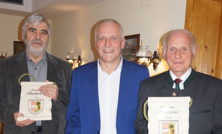 Reinhard Knoll, Bgm. Hubert Koller und Walter Buschberger Foto: Gemeinde Leopoldschlag