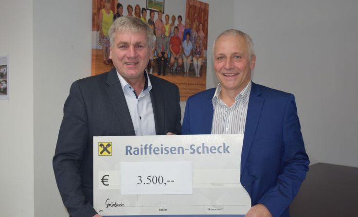 Bürgermeister Stefan Weißenböck und Bürgermeister Hubert Koller Foto: Gemeinde Grünbach 