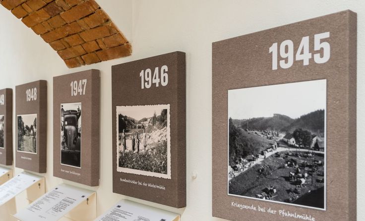 Zeitleiste: Kriegsende bei der Pfahnlmühle Fotos: A. Klinger/Museum Pregarten