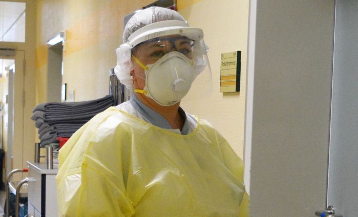 Pflegende auf der Isolierstation des Klinikums Freistadt Foto: OÖG