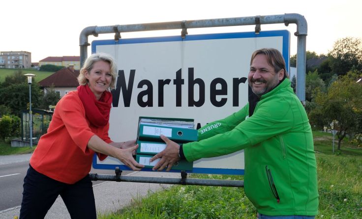 Christine Grüll und Willi Keinberger Foto: Grüne Wartberg/Aist 