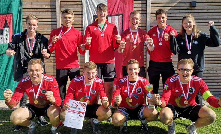 Die U18 jubelt über Bronze Foto: privat
