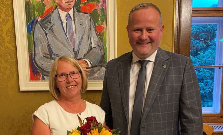 Maria Pölz und Bürgermeister Günter Lorenz Foto: Gemeinde Rainbach