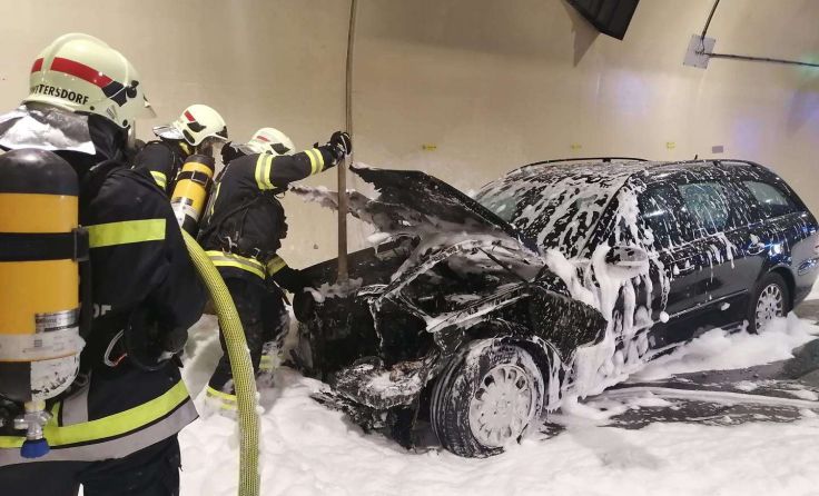 Feuerwehr-Einsatz im Tunnel Götschka Fotos: FF Unterweitersdorf