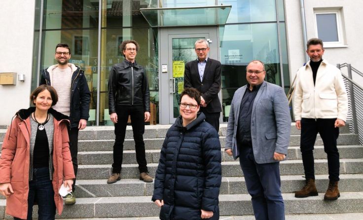 Forschungsteam mit Vertretern der Gemeinde Kefermarkt (Foto: EBF)