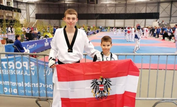 Belgian Open: Michael Neubauer und Christoph Grasböck (v.l.) (Foto: Askö Taekwondo Freistadt)