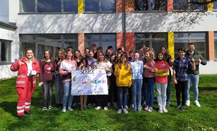 Spendenübergabe (Foto: MS Tragwein)