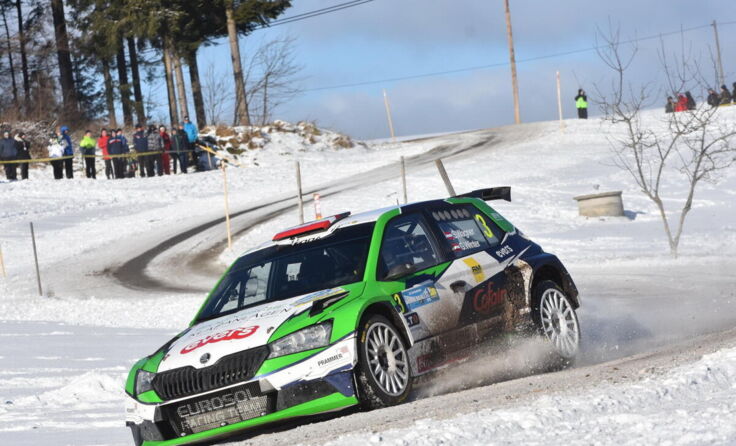 Simon Wagner (Skoda Fabia Rally2 Evo) geht mit der Startnummer 2 ins Rennen. (Foto: Harald Illmer )