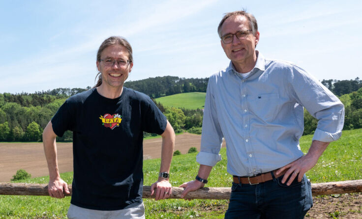 Marc Drillich (f.) und Stephan Winkler (Foto: Michael Bernkopf/Vetmeduni)