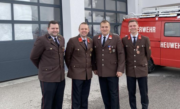Domink Praher, Reinhard Fröstl, Markus Windischhofer und Markus Gilber (Foto: FF Mistlberg)