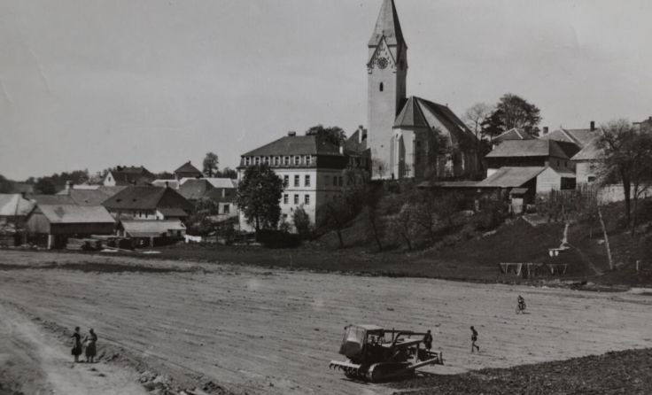 Bau der ersten Sportanlage Bad Zell (Foto: Sportunion Bad Zell)