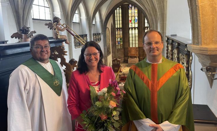 Pfarrassistent Roland Altreiter, Claudia Haubner, Kaplan Daniel Weber (Foto: Christian Haubner)