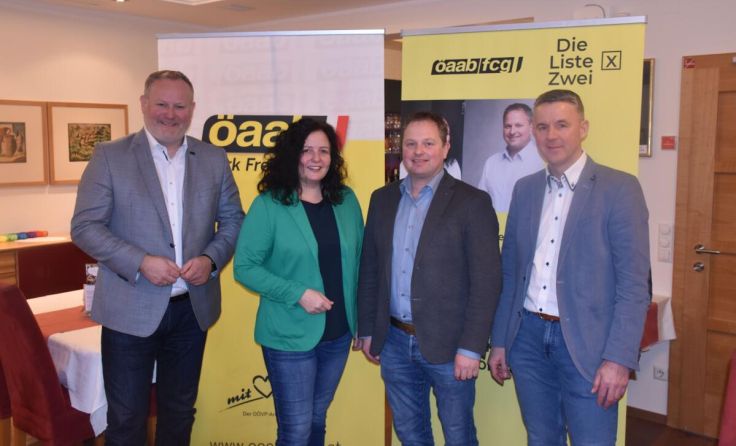Günter Lorenz, Cornelia Pöttinger, Franz Lumetsberger und Hubert Nötstaller (Foto: ÖAAB)
