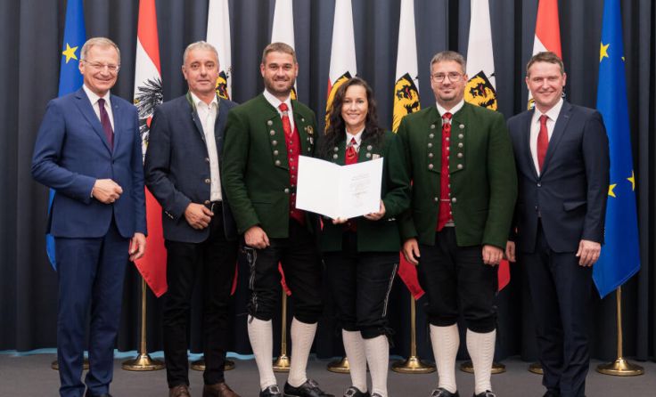 Neunte Ehrung für den Musikverein Waldhausen im Strudengau (Foto: LAND OÖ / ANTONIO BAYER)