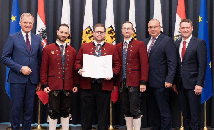 Dritte Ehrung für die Marktmusikkapelle Kefermarkt (Foto: LAND OÖ / ANTONIO BAYER)