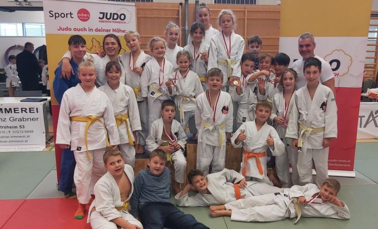 Ein Teil der Luftenberger Judo-Kids (Foto: Askö Luftenberg)