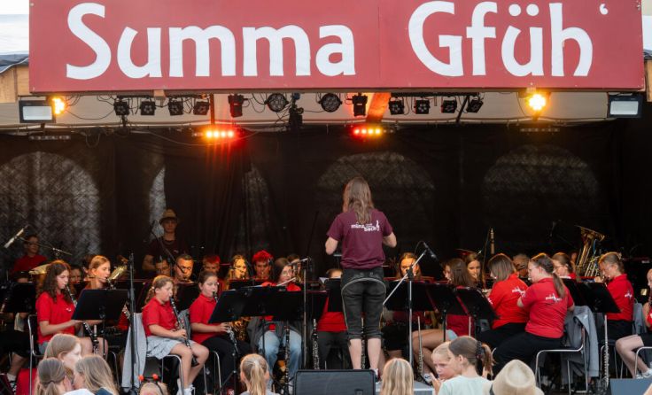 „Summa Gfüh“ am Marktplatz Münzbach (Foto: MV Münzbach)