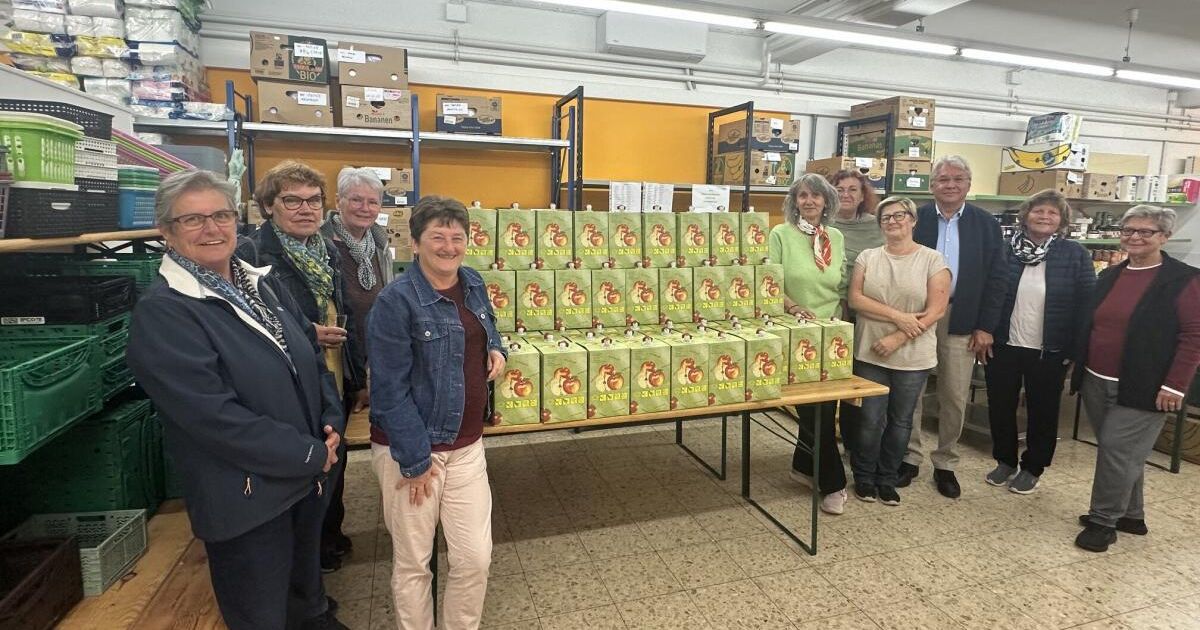 Caritas Neumarkt donates 300 liters of organic apple juice to Arcade