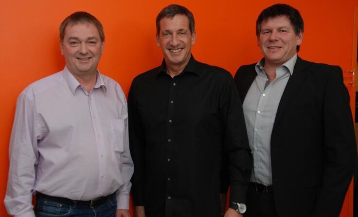 Gernot mit Kulturreferent Rudi Lehner und Veranstaltungsorganisator Peter Schöllbauer. 